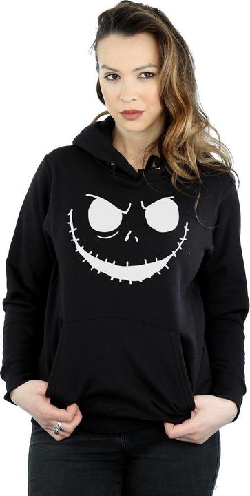 Actual product image Disney Womens/Ladies Nightmare Before Christmas Jack's Face Bold Hoodie (XL)