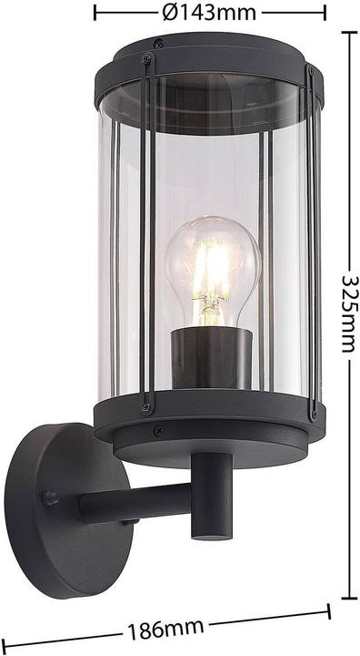 Immagine prodotto Lindby Ojali lampada da parete per esterni, lanterna (E27, IP44)