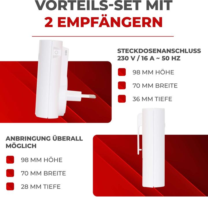 Actual product image Heidemann Radio chime set HX Twin (Funk)