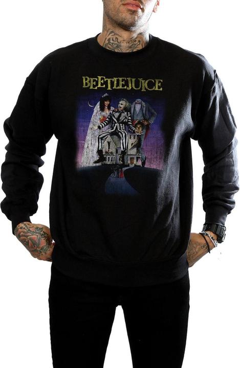 Image du produit Beetlejuice Sweatshirt en coton à motif d'affiche en relief pour hommes (L)