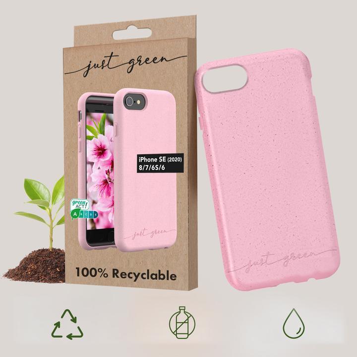 Immagine prodotto Just Green Caso Bio (Apple iPhone 6, Apple iPhone 7, Apple iPhone 8, Apple iPhone SE (seconda generazione), Apple iPhone SE (terza generazione))