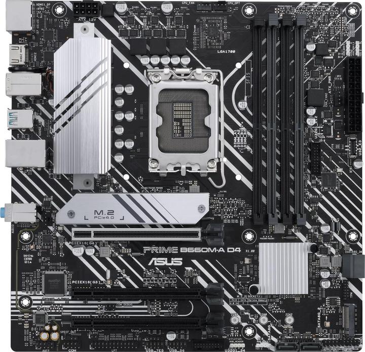 Image du produit ASUS MB PRIME B660M-A D4-CSM (Intel,1700,DDR4,mATX) (LGA 1700, Intel B660, mATX)