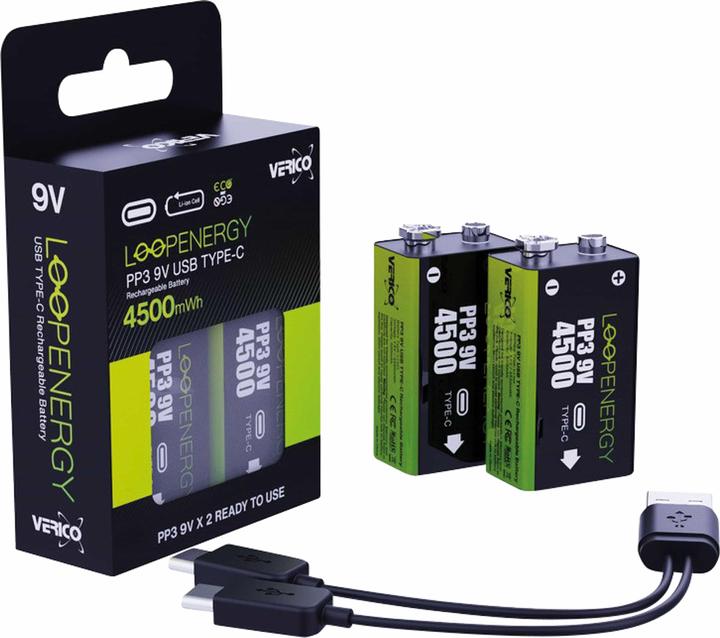 Produktbild Verico Loop Energy (2 Stk., 9V Block, 500 mAh)