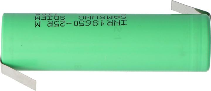 Actual product image Samsung Battery INR18650 25R unprotected with solder tag Z (1 pcs., 18650, 2500 mAh)