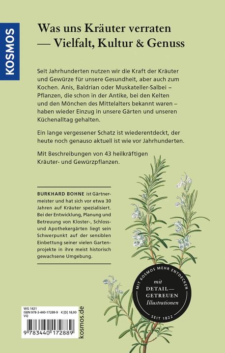 Actual product image Kosmos Kräuterwissen aus alter Zeit (German, Burkhard Bean, 2021)