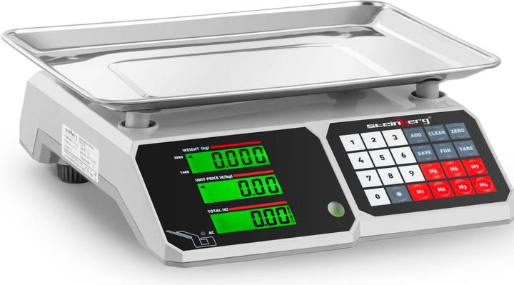 Actual product image Steinberg Price-Calculating Scale - 30 kg / 1 g - 34.1 x 24.1 cm - LCD