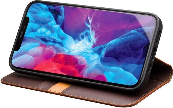 Produktbild QiAlino Modische Echtleder Bookcover Hülle (Apple iPhone 13 Pro Max)