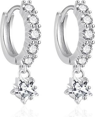 Agato - Silver hoop earrings AGT-E072KW