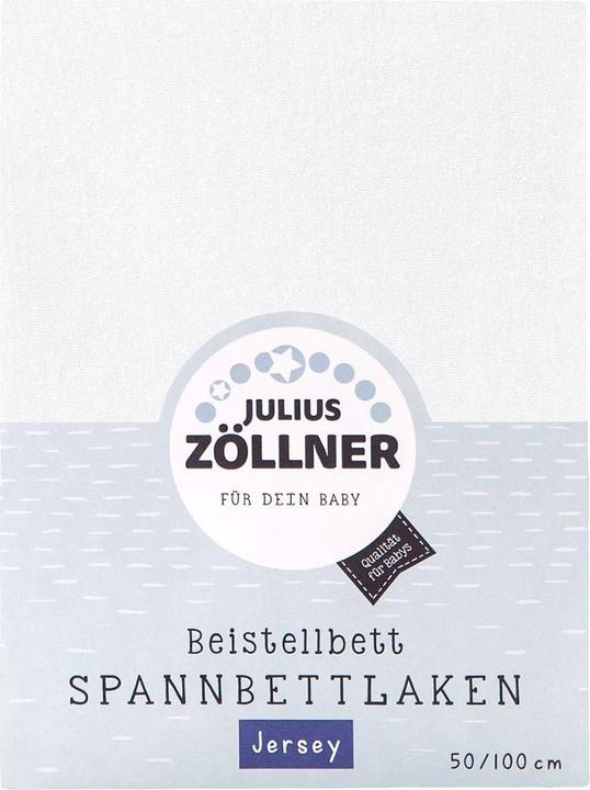 Image du produit Julius Zöllner Drap-housse en jersey pour lit d'appoint 50x100cm, Blanc (50 x 100 cm)