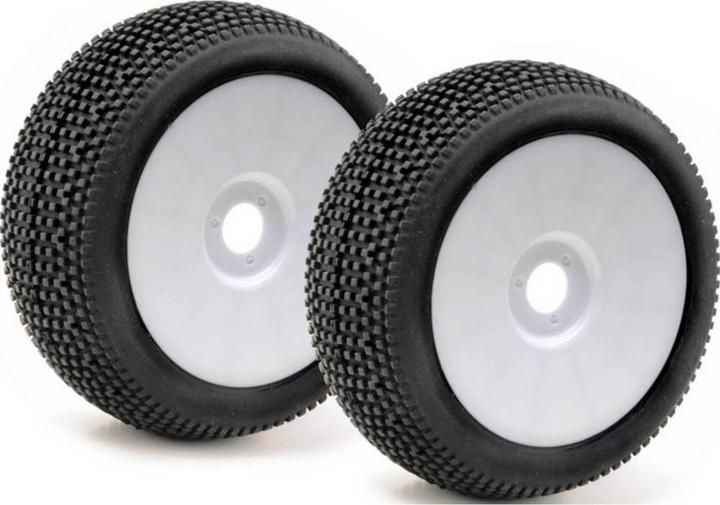Produktbild Absima 1:8 Buggy Kompletträder Minipin Disk Weiss 1 Paar
