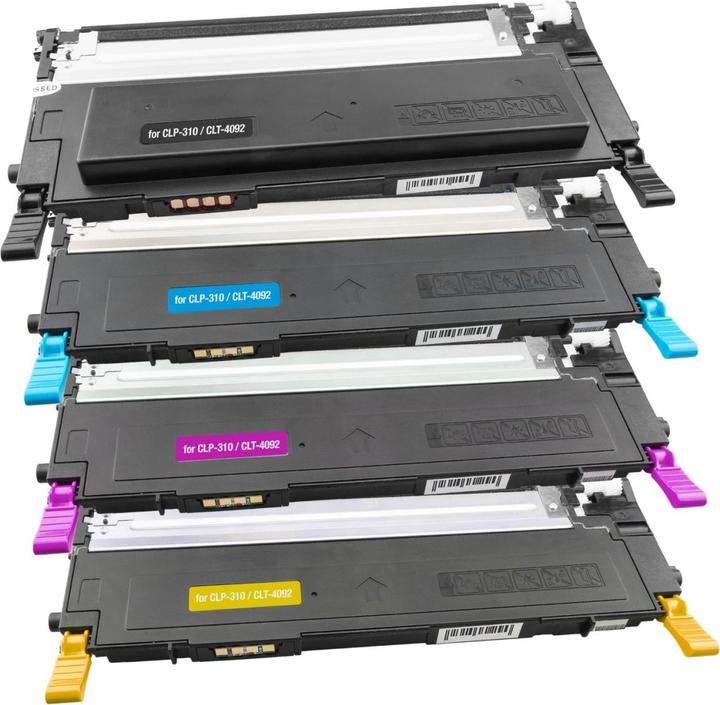 Actual product image Plutoos Samsung CLT-4092S CLP-310 toner XXL compatible, set of 4 colours