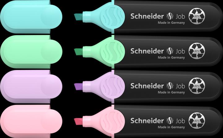 Image du produit Schneider Job Pastel Marker (Lilas, Mint, Turquoise, Rose, 5 mm, 4 x)