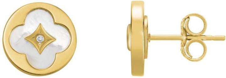 Immagine prodotto Charles Garnier Orecchini LEGENDE con quadrifoglio in madreperla e argento dorato (Argento)