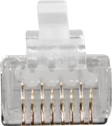 Actual product image RJ45 (8P/8C) CAT6A shielded modulaire connector for round cable with solid or standed conductors. Su