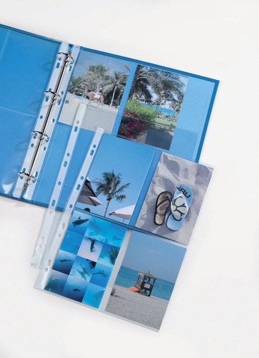 Produktbild Elba Fotohüllen für 8 Fotos 100 x 150 mm, Format: DIN A4 aus PP 0,8 mm, Universallochung, schützt die Bil (A4, 1 x)