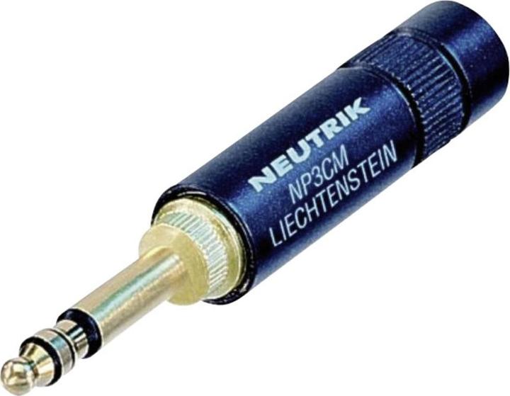 Produktbild Neutrik Klinken-Steckverbinder 5.23 mm Stecker, gerade Polzahl: 3 Stereo Schwarz NP3CM-B,STEREO 1 St. (NP3CM