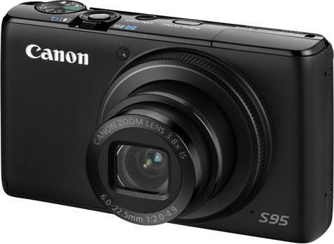 Produktbild Canon Powershot S95, 10 MP, 3.8x Zoom, HD-Movies, Schwarz (1/1.7 ")