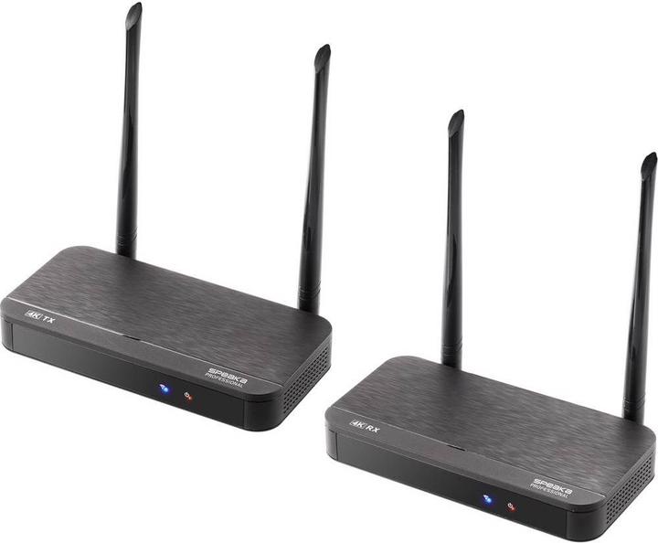 SpeaKa Professional HDMI-Funkübertragung (Set) 100 m 5 GHz 3840 x 2160 Pixel, 1920 x 1080 Pixel, 1280 x 720 Pixel, 848 x