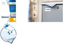 Actual product image HERMA Weatherproof inkjet labels A4
