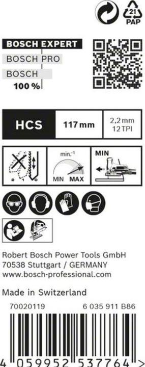 Actual product image Bosch Professional Zubehör Expert Wood 2-side clean T 308 B jigsaw blade, 25 pieces
