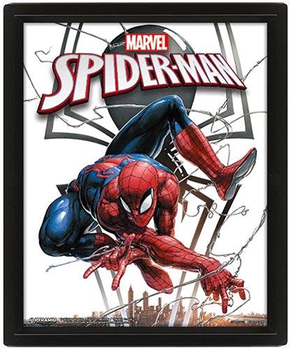 Actual product image Pyramid Framed 3D Cornice Marvel Spider-man/Venom 26x20cm (26 x 20 cm)