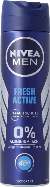 Immagine prodotto NIVEA Deo Fresh Active Spray Uomo 150 ml (Getto vaporizzato, 150 ml)