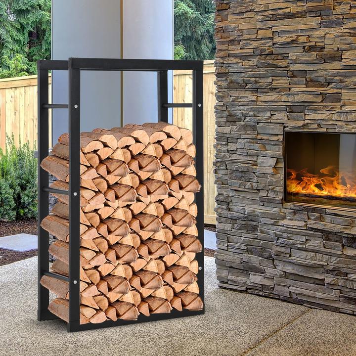 Image du produit Jamb Étagère à bois pour cheminée (60 x 25 x 100 cm)