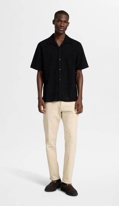 Actual product image Selected Homme Broderie Anglaise short-sleeved shirt (XL)