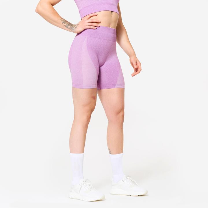 Domyos Shorts nahtlos hoher Bund - rosa