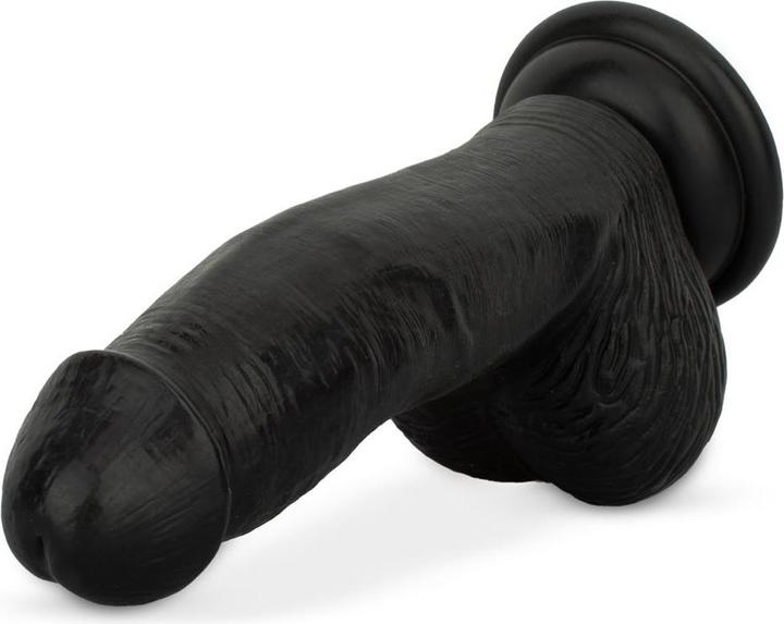 Actual product image Easytoys Dildo with balls 12 cm - Black