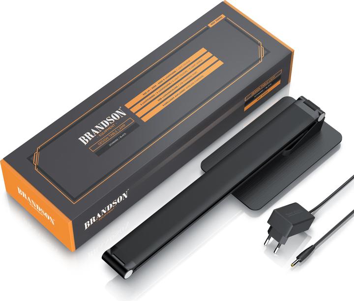 Actual product image Brandson Schreibtischlampe Metall-Design, USB Ladeanschluss, kabelloses Laden wireless Charging, Dimmfunktion (500 lm)