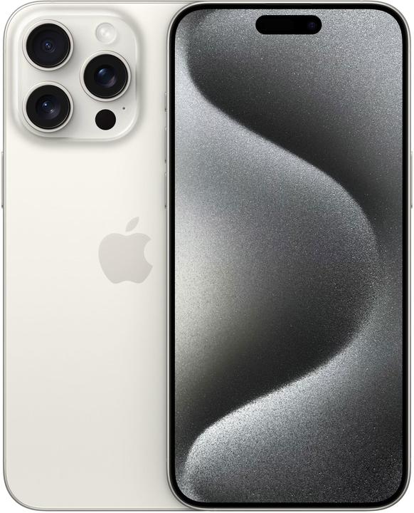 Apple iPhone 15 Pro Max (1000 Go, Titane blanc, 6.70", SIM + eSIM, 48 Mpx, 5G)