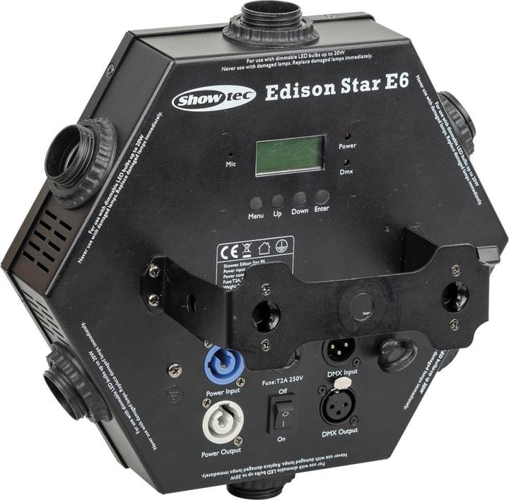 Image du produit Showtec Edison Star E6 DMX LED dimmer with 6 x E27 Socket (variateur LED DMX avec 6 prises E27) (LED)
