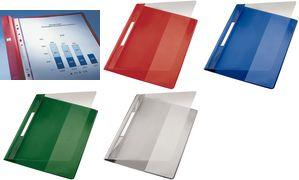 Actual product image Leitz Exquisit loose-leaf binder, DIN A4 extra-wide, PVC, gray PVC hard film, front cover transparent (A4, 1 x)