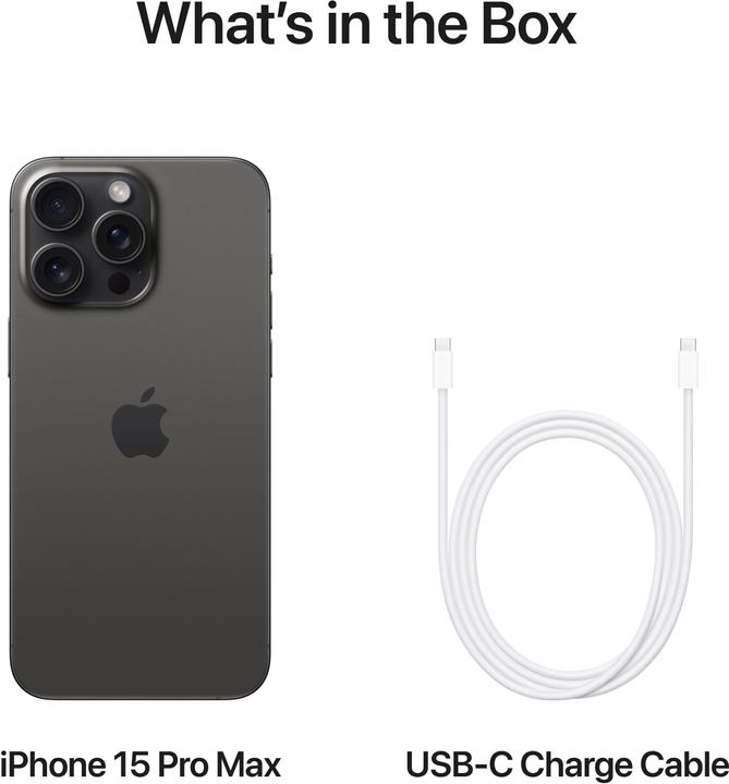 Actual product image Apple iPhone 15 Pro Max (256 GB, Black Titanium, 6.70", SIM + eSIM, 48 Mpx, 5G)