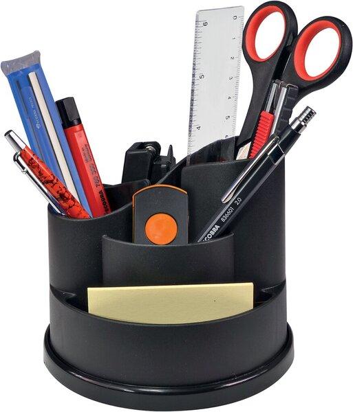 Image du produit Ecobra Organiseur de bureau TAICHI noir, Ø x H : 110 x 130 mm