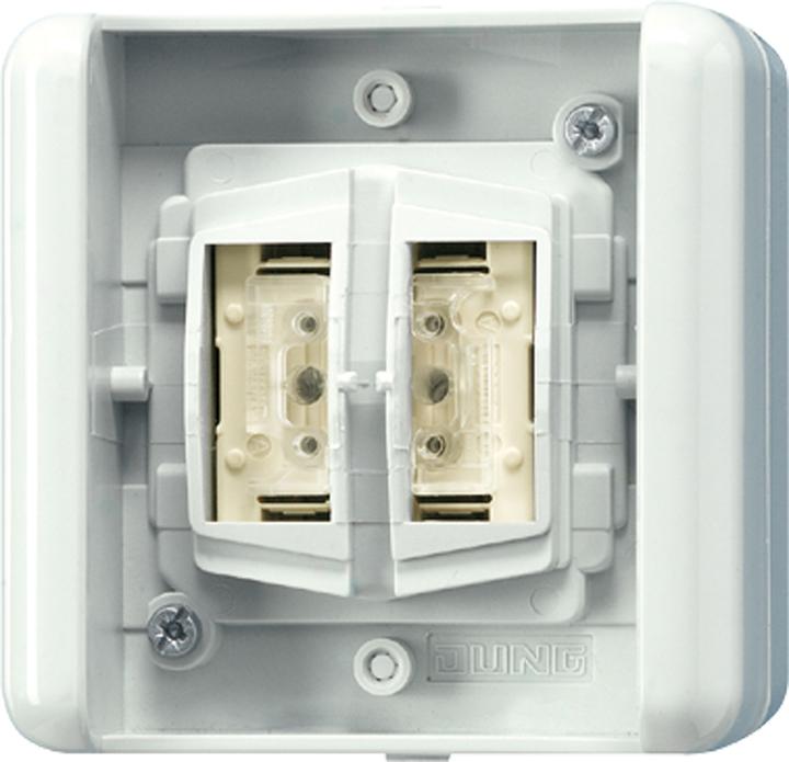 Produktbild JUNG Tasterankopplung KNX WG 800 2pkt 8472.02LEDW