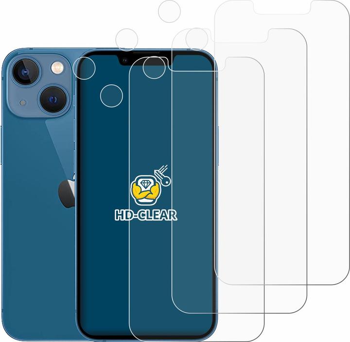 Produktbild BROTECT Schutzfolie Displayschutz Displayschutzfolie Folie Klar Transparent (6 Stück, Apple iPhone 13 mini)