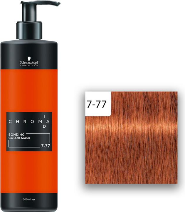 Image du produit Schwarzkopf Professional Chroma ID Bonding Color Mask 7-77 blond moyen cuivré extra (300 ml)