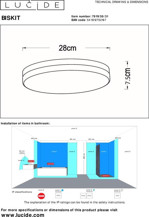 Actual product image Lucide Biskit (1150 lm)