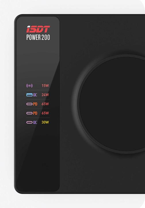 Produktbild Isdt Power 200 4+1 3x USB-C 1x USB-A mit wireless Ladefunktion (65 W)