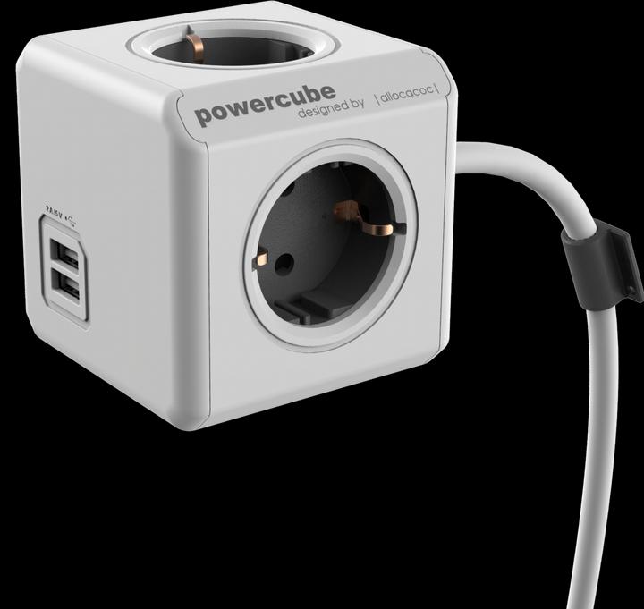 Actual product image Allocacoc PowerCube Extended USB Type F (4 x, USB-A, 3 m)