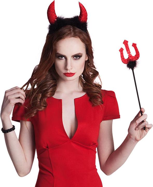 Immagine prodotto Boland Set di costumi da diavolo: corna e tridente 40 cm