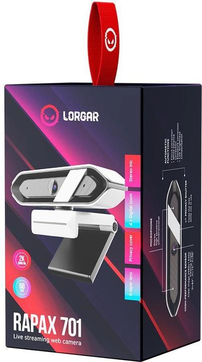 Produktbild Lorgar Webcam Rapax 701 Quad HD 1440p (4 Mpx)