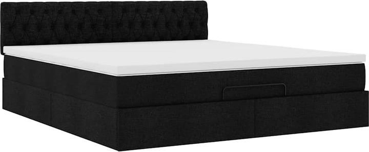 Actual product image VidaXL Ottoman bed with mattress black 160x200 cm fabric (160 x 200 cm)