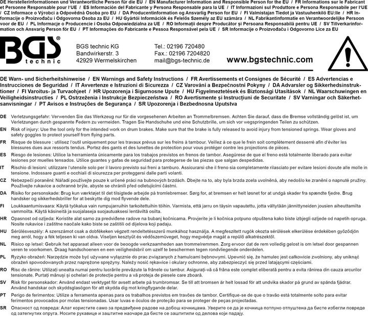 Produktbild BGS Federteller-Zange für Trommelbremsen (Hinterradbremse, Bremsset)