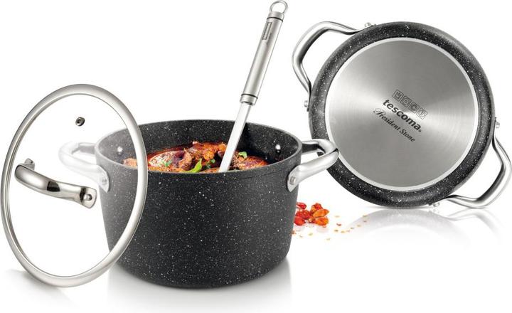 Immagine prodotto Tescoma Set di pentole President Stone da 8 pezzi (Set di pentole e padelle da cucina, Alluminio pressofuso)