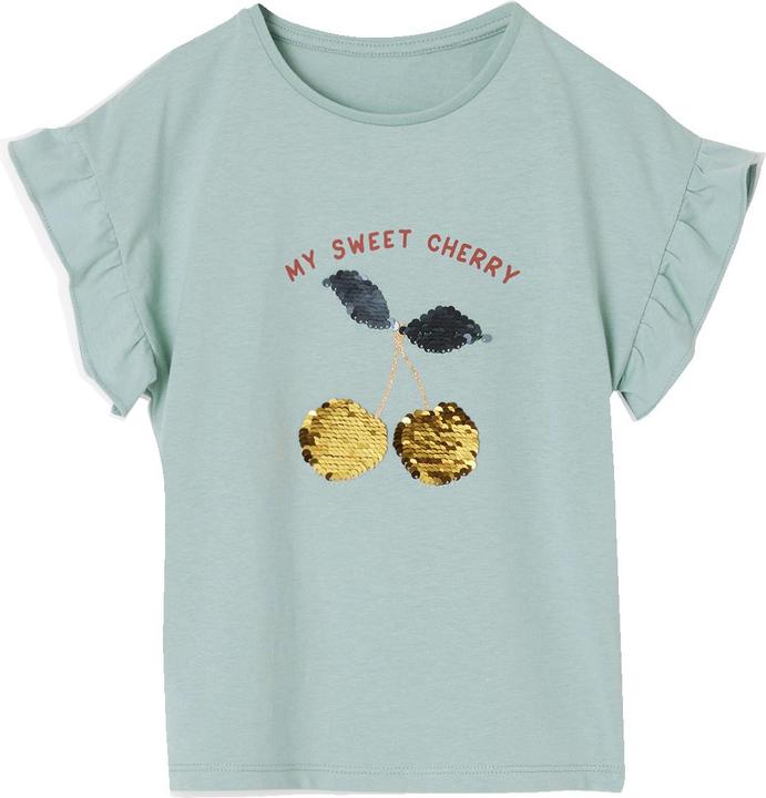 Produktbild Vertbaudet Mädchen T-Shirt mit Wende-Pailletten (128)