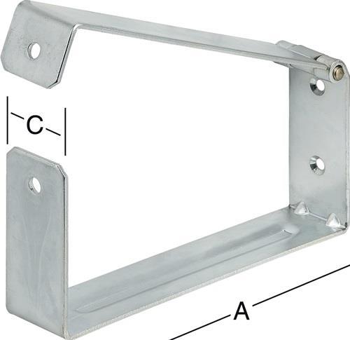 Produktbild Vormann Leiter- und Gerätehalter Länge 200 mm Höhe 90 mm Breite 40 mm (20 cm)