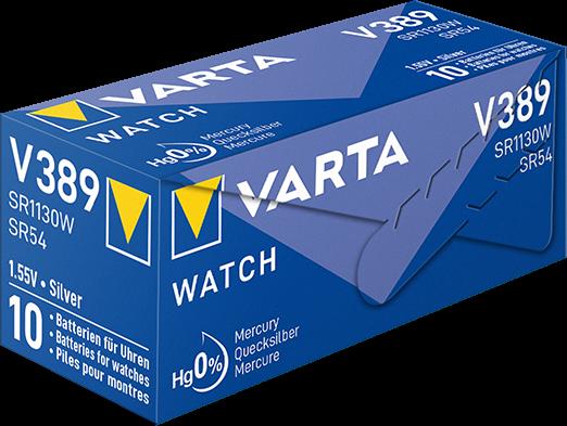 Actual product image Varta Watch V389 (1 pcs., SR54, 81 mAh)